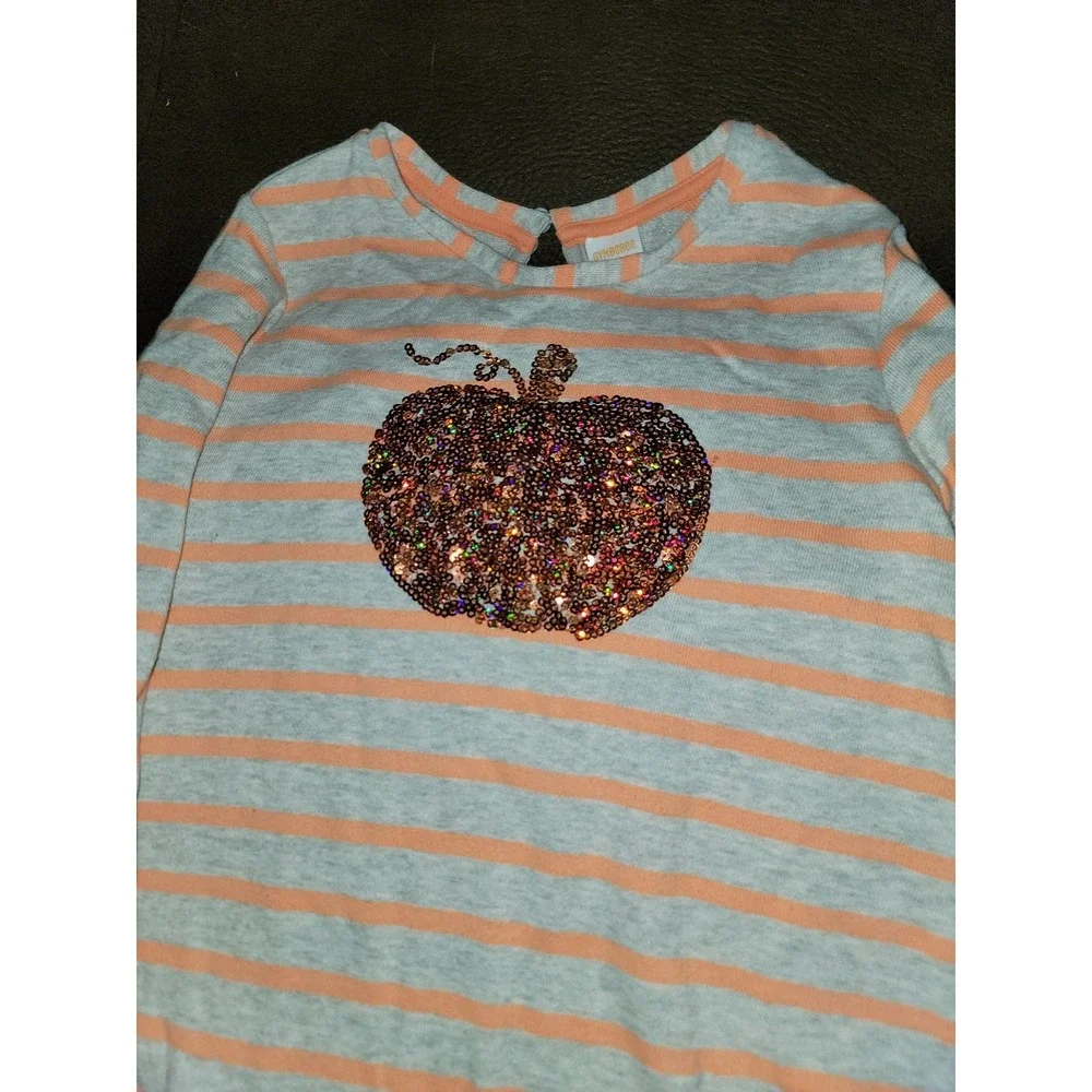 Gymboree fall Halloween pumpkin striped dress size 10